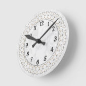 Pearls en Gold - Metallic Filigree op Lace Ronde Klok (Hoek)