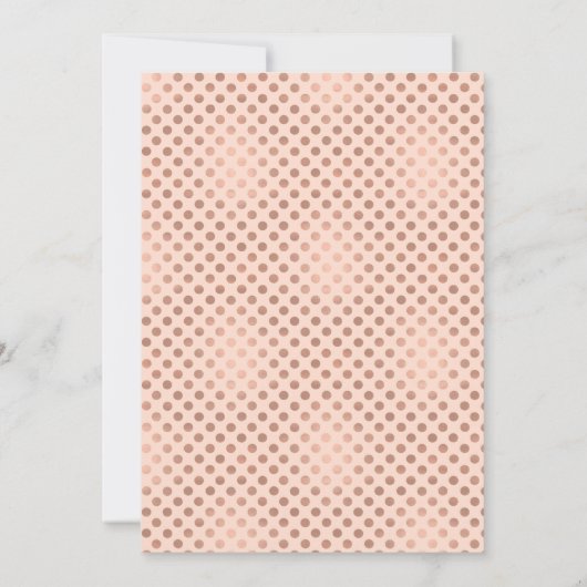 Pearls en Polka Dots Quinceañera Kaart (Achterkant)