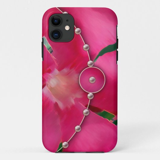 Pearls en roze petals Case-Mate iPhone case (Achterkant)