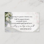 Pearls en Rozen bruiloft Visitekaartje (Achterkant)