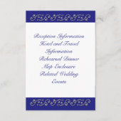 Pearls en Sapphire Blue Enclosure Card Informatiekaartje (Voorkant)