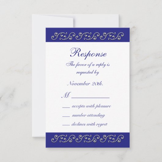 Pearls en Sapphire Blue RSVP (Voorkant)