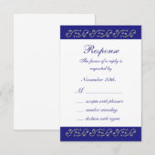 Pearls en Sapphire Blue RSVP (Voorkant / Achterkant)