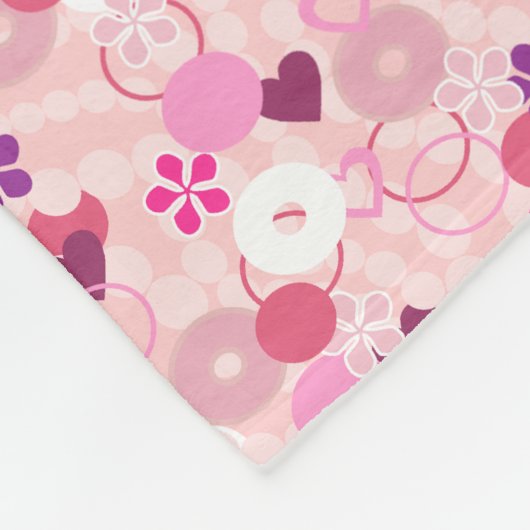 Pearls, Flowers, & Pink Fleece Deken (Hoek)