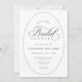 Pearls Frame Bridal Shower Invitation Kaart (Voorkant)