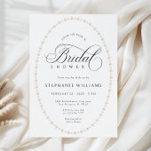 Pearls Frame Bridal Shower Invitation Kaart