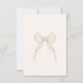 Pearls Gold Bow Girl Baptism Religious Bedankkaart (Achterkant)