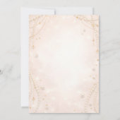 Pearls Gold Bow Girl Baptism Religious Kaart (Achterkant)