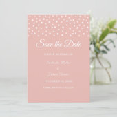 Pearls Gold Roos Wedding Save the Date Invitation Kaart (Staand voorkant)
