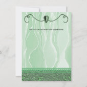 Pearls & Green Silk Retirement Party Kaart (Achterkant)