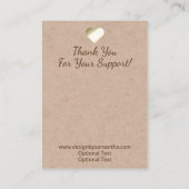 Pearls Handmade Earning and Ketting Kraft Display Visitekaartje (Achterkant)