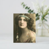 Pearls in haar haar haar haar briefkaart (Staand voorkant)