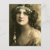 Pearls in haar haar haar haar briefkaart (Voorkant)