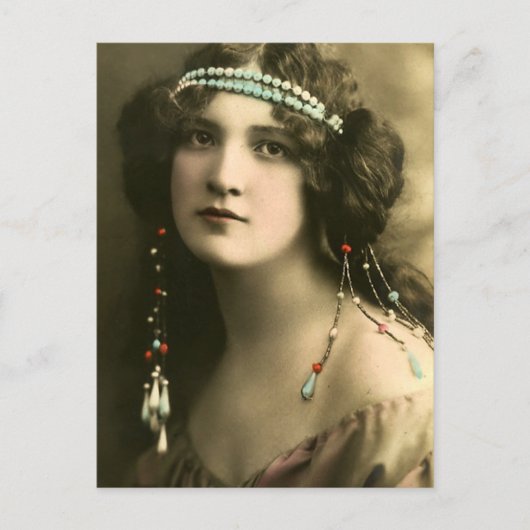 Pearls in haar haar haar haar briefkaart (Voorkant)