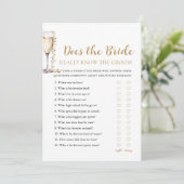 Pearls kent de bruid echt het bruidegom spel kaart (Staand voorkant)