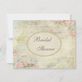 Pearls & Lace Shabby Chic Rozen Vrijgezellenfeest Kaart (Voorkant)