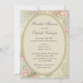 Pearls & Lace Shabby Chic Rozen Vrijgezellenfeest Kaart (Achterkant)