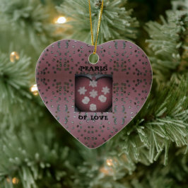 Pearls of Love Keramisch Ornament