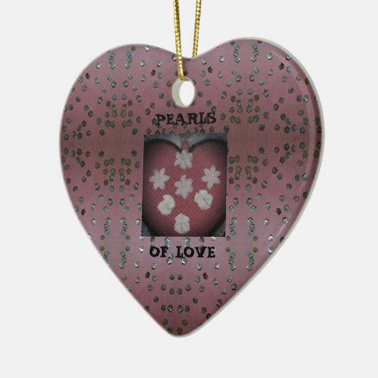 Pearls of Love Keramisch Ornament (Links)
