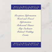 Pearls, Off White en Sapphire Blue Enclosure Card Informatiekaartje (Voorkant)