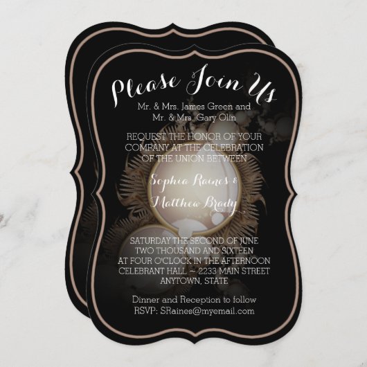 Pearls op Black Kaart (Voorkant / Achterkant)