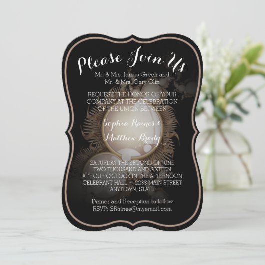 Pearls op Black Kaart (Staand voorkant)