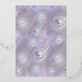 Pearls op de Uitnodiging van de Folie van de Beach (Achterkant)