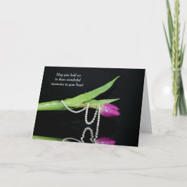 Pearls op Tulip Sympathie Kaart