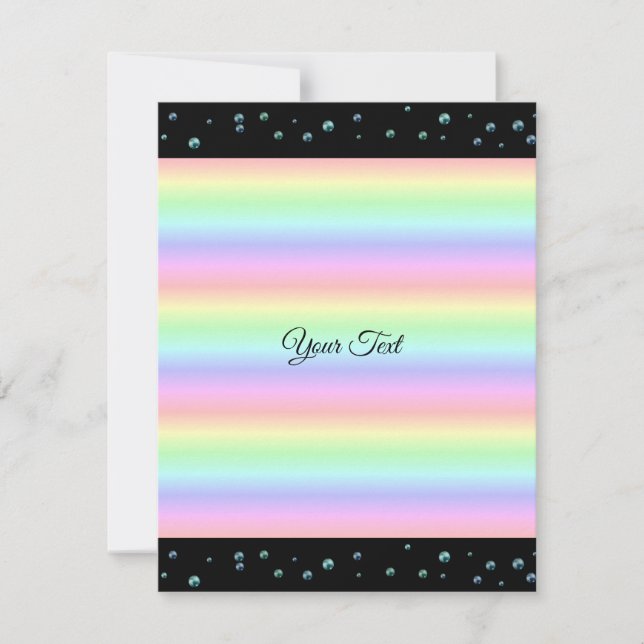 Pearls op zwart en regenboog (Voorkant)