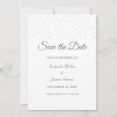 Pearls op zwart-witbruiloft Save the Date Kaart (Voorkant)