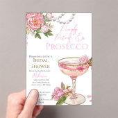 Pearls, Petals & Prosecco Bridal Shower Invitation Acryl Uitnodigingen (Insitu (Draagbaar))