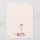 Pearls Petals & Prosecco Vrijgezellenfeest Kaart (Achterkant)