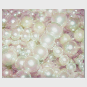 Pearls Pink Daisy Cadeaupapier