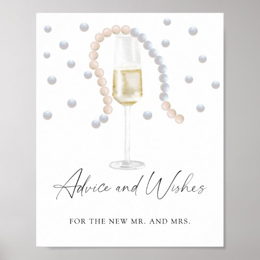 Pearls & Prosecco - advies en wensen Poster (Voorkant)
