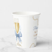 Pearls & Prosecco Bridal Shower Paper Cup Papieren Bekers (Rechts)