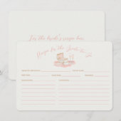 Pearls & Prosecco Bridal Shower Recipe Card Informatiekaartje (Voorkant / Achterkant)