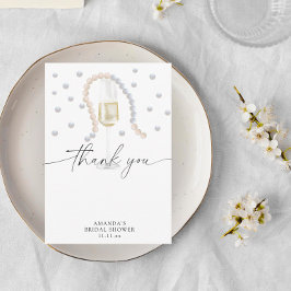 Pearls & Prosecco - dank u vrijgezellenfeest Bedankkaart