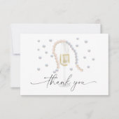 Pearls & Prosecco - dank u vrijgezellenfeest Bedankkaart (Voorkant)