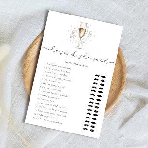Pearls & Prosecco Hij zei dat ze zei bruids spel
