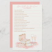 Pearls & Prosecco How Well Do You Know Her Game (Voorkant / Achterkant)