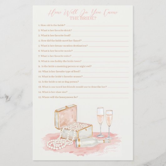 Pearls & Prosecco How Well Do You Know Her Game (Voorkant)