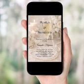 Pearls Prosecco luxury Bridal Shower Kaart