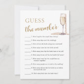 Pearls & Prosecco Raad het nummer bruidsspel Kaart (Voorkant)