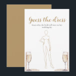 Pearls Prosecco Raad het Vrijgezellenfeest van de  Kaart<br><div class="desc">"Pearls Prosecco Guess The Dress" Vrijgezellenfeest Game is een grillige aanvulling op elk vrijgezellenfeest festiviteiten. Gasten nippen op Prosecco terwijl ze proberen details te raden over verschillende trouwjurken, van ontwerper tot silhouet. Lachen en levendige discussies volgen wanneer deelnemers hun mode-inzichten en voorkeuren delen. Dit interactieve spel bevordert een leuke en...</div>