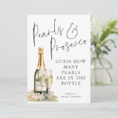 Pearls Prosecco raden hoeveel Vrijgezellenfeest sp Kaart (Staand voorkant)