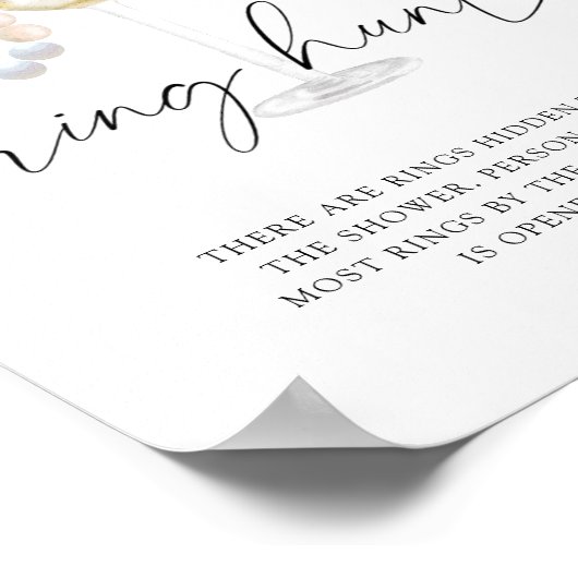 Pearls & Prosecco - ringjacht vrijgezellenfeest sp Poster (Hoek)