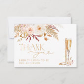 Pearls & Prosecco Vrijgezellenfeest Dank u kaart (Voorkant)
