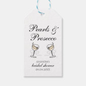 Pearls & Prosecco Vrijgezellenfeest gepersonalisee Cadeaulabel (Voorkant)