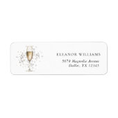 Pearls & Prosecco Vrijgezellenfeest retouradres Etiket (Voorkant)