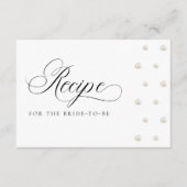 Pearls Recipe Card for the Bride to Be Informatiekaartje (Voorkant)